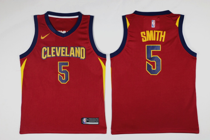 Men Cleveland Cavaliers #5 Smith Red Game Nike NBA Jerseys->cleveland cavaliers->NBA Jersey